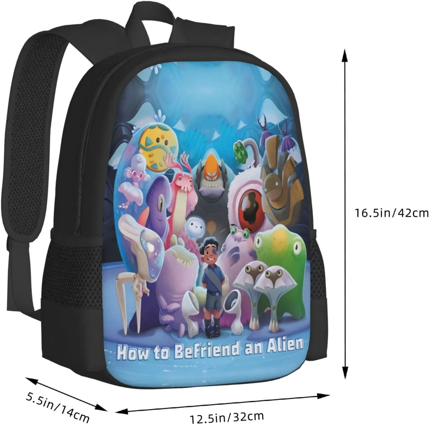 Unisex Novel How Elio to Befriend an Alien Backpacks Casual Lightweight Laptop backpack Fashion Primary Daypacks Bookbag For Daily travel, work, outings, Hiking
