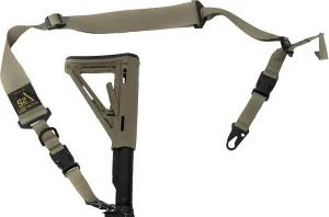USA Made Premium 2 Point Rifle Sling, Fast Adjustment, Modular Attachment Connections, Comfortable 2” Wide Shoulder Strap
