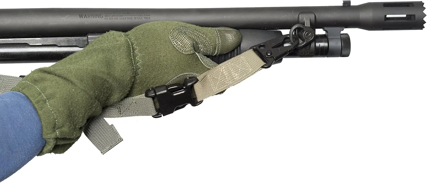 USA Made Premium 2 Point Rifle Sling, Fast Adjustment, Modular Attachment Connections, Comfortable 2” Wide Shoulder Strap