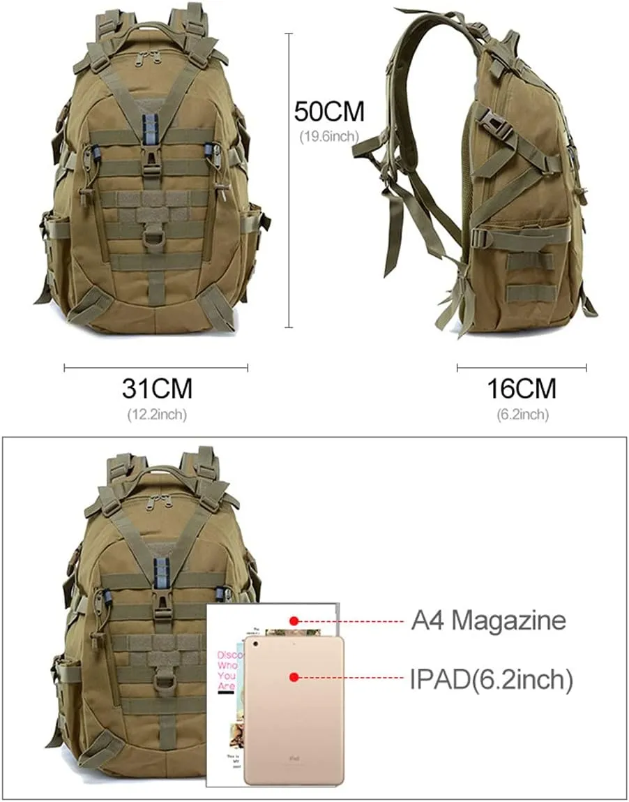 USDBE 40L Tactical Backpack Men Multifunction Camouflage Travel Bags Military Bag Outdoor Army Camping Climbing Hiking Bag