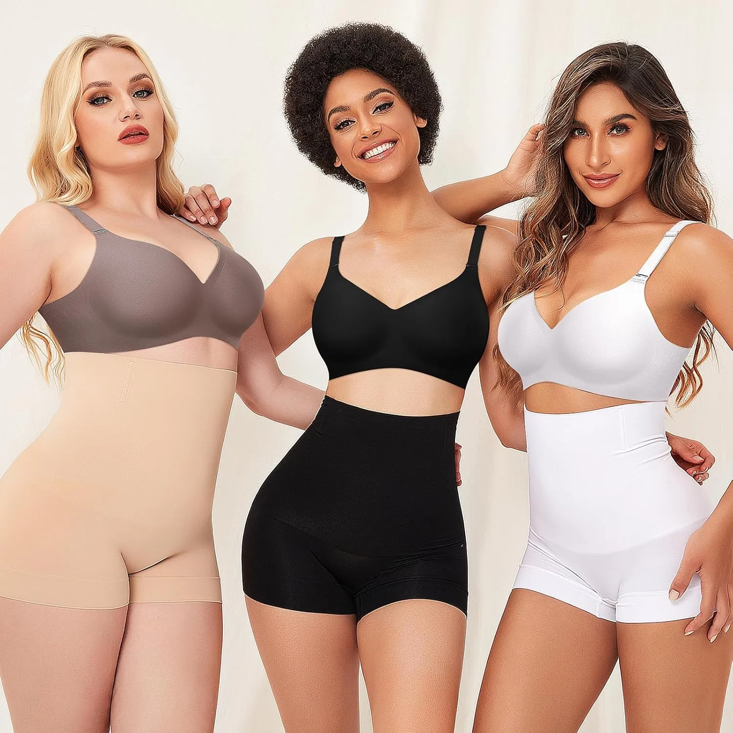 V Neck Wireless Bras for Women No Underwire Seamless Bra Full Coverage No Wire Tshirt Bras