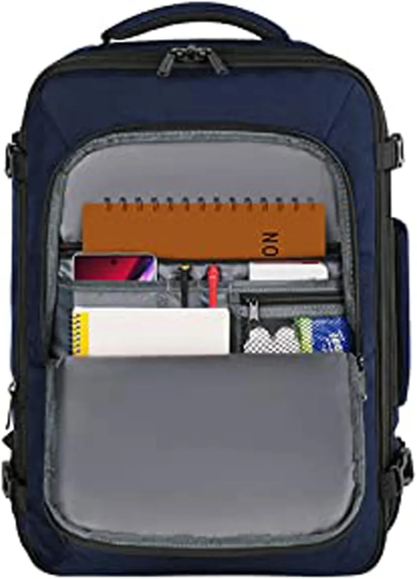 Vancropak Carry On Backpack, Expandable Large Travel Backpack for Men/Women, 40L Airplane Approved Luggage Bag Business Weekender Bag, Lightweight Water Resistant Daypack for Flight, Blue