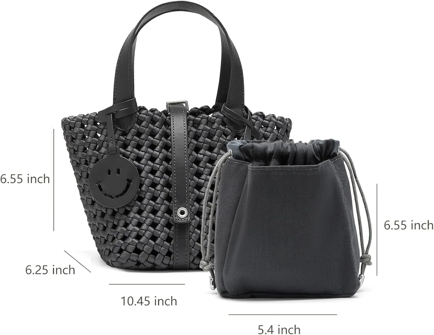 Vegan Leather Tote Bag for Women, Hobo Shoulder Bag, Crossbody Handbag with Matching Purse, Stylish Versatile