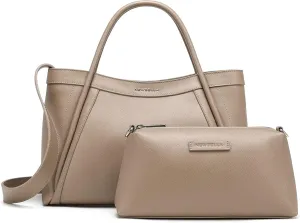 Vegan Leather Tote Bag for Women, Hobo Shoulder Bag, Crossbody Handbag with Matching Purse, Stylish Versatile