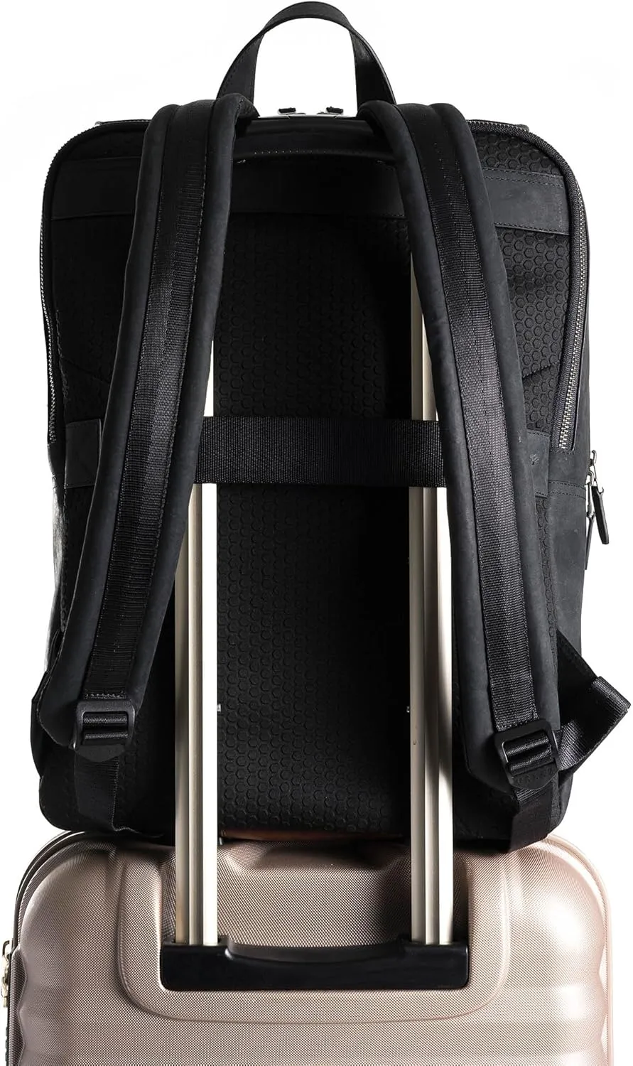VELEZ Black Leather Backpack for Men and Women 17 inch Laptop Bag Handmade Business & Casual Daypack Genuine Leather Work Bag