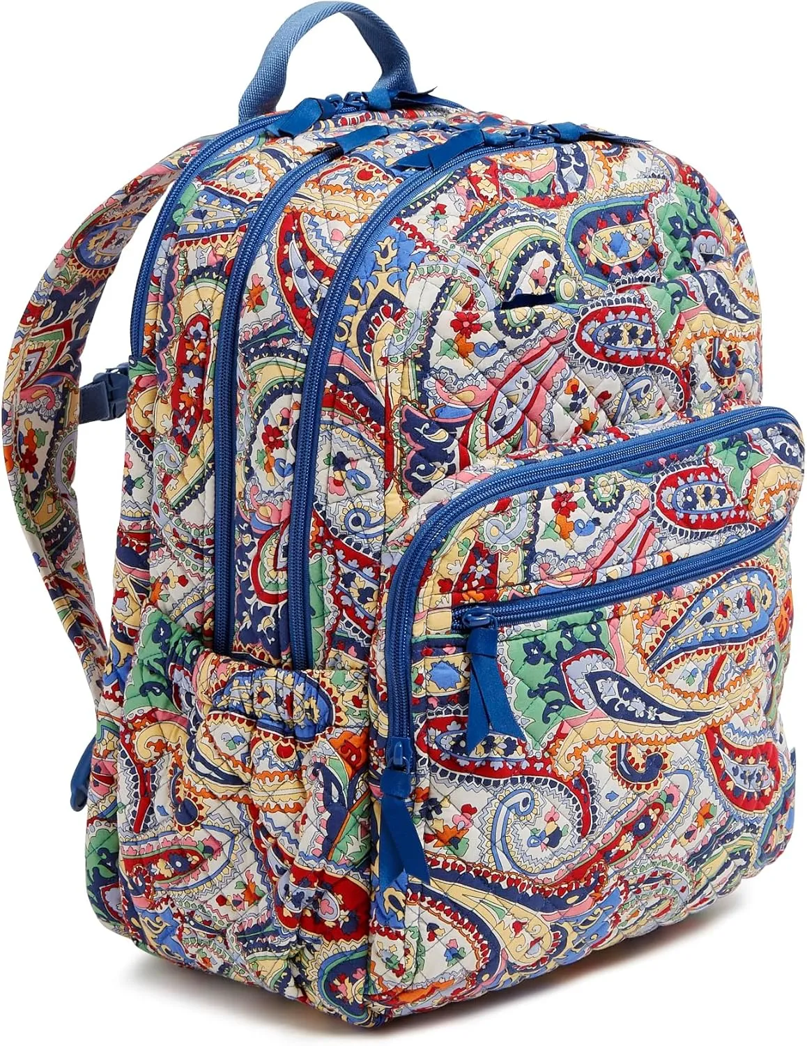 Vera Bradley Iconic XL Campus Backpack, Signature Cotton, Harbor Paisley