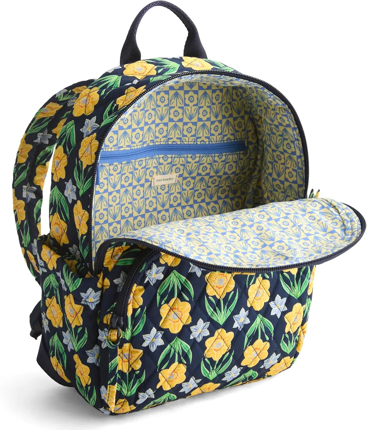 Vera Bradley Premium Cotton Small Banbury Backpack, Daffodils