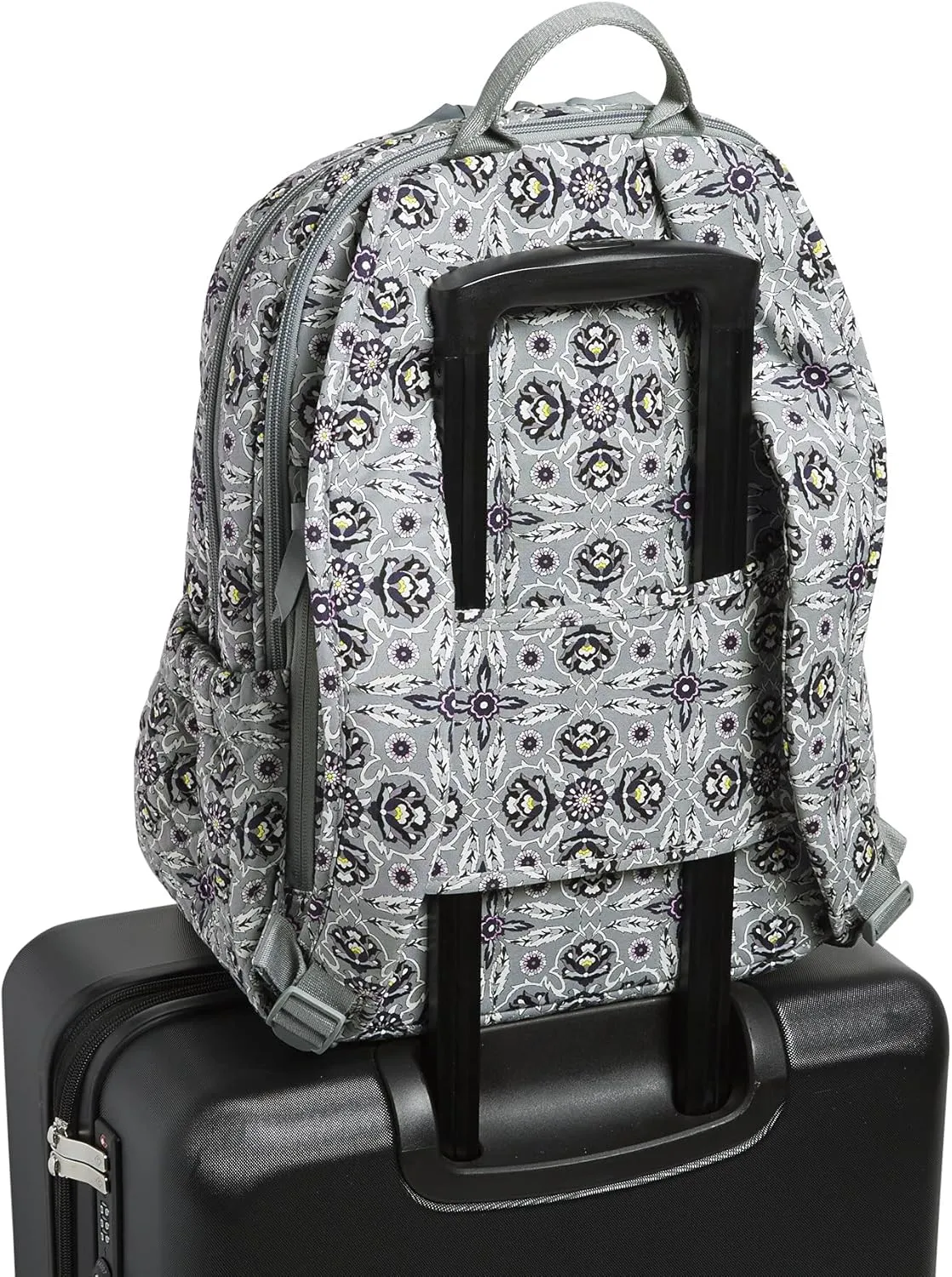 Vera Bradley Women's Cotton Campus Backpack, Plaza Tile - Recycled Cotton, One Size