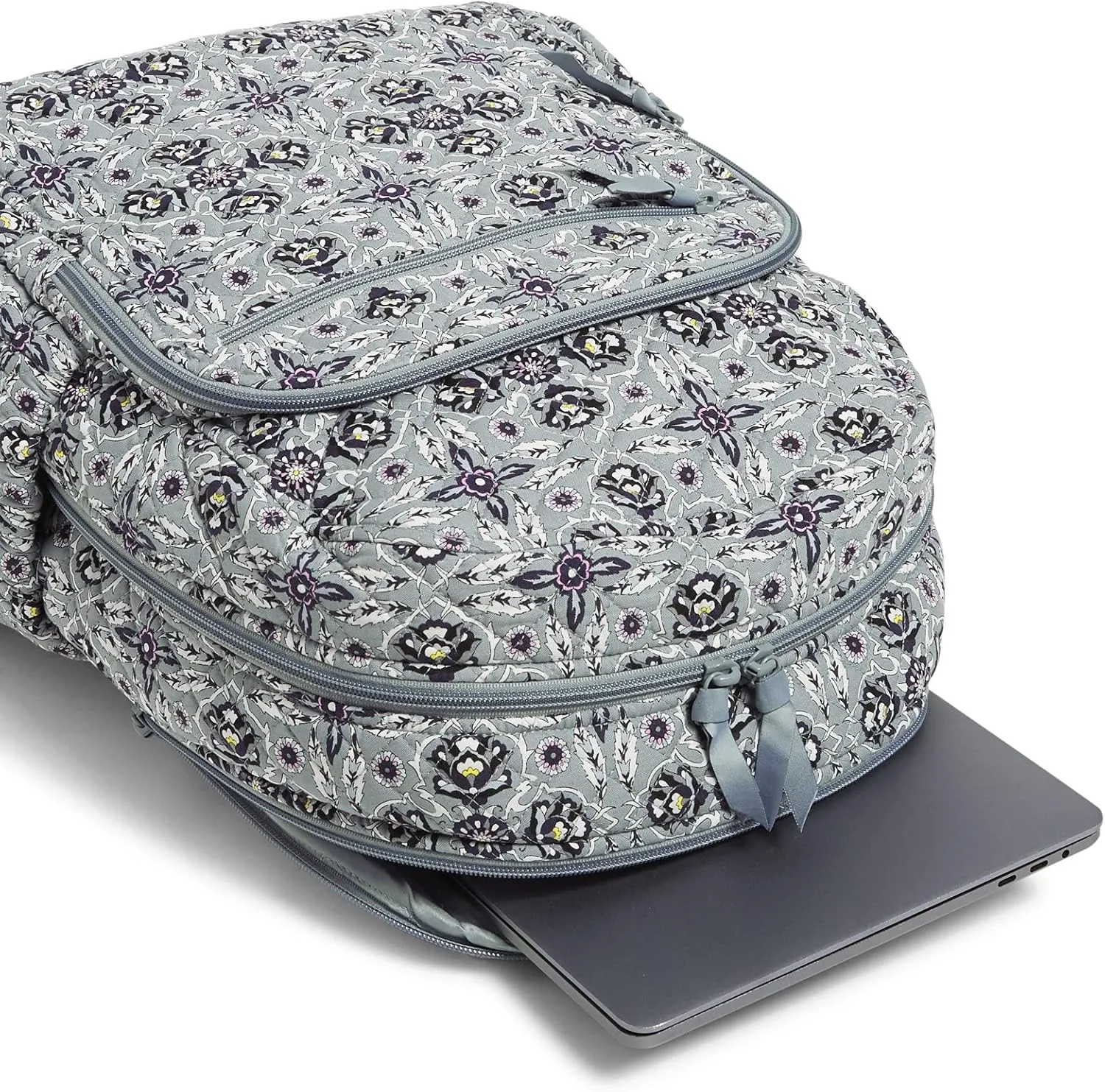 Vera Bradley Women's Cotton Campus Backpack, Plaza Tile - Recycled Cotton, One Size