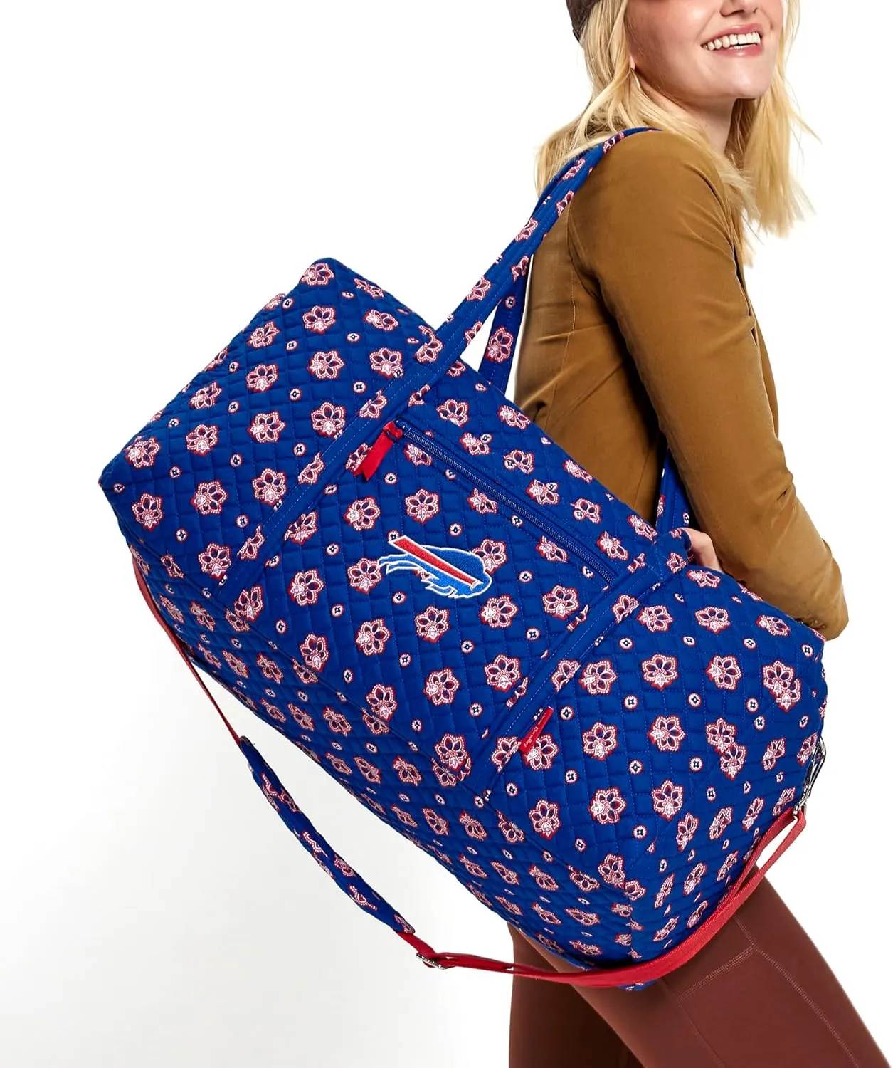 Vera Bradley Women's Cotton NFL Large Travel Duffel Bag (Multiple Teams Available)