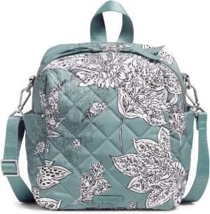 Vera Bradley Women's Performance Twill Convertible Small Backpack, Tiger Lily Blue Oar, One Size