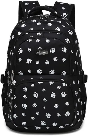 VIDOSCLA Dog Paw Girls Backpack Primary Book Bag School Bag for Boys