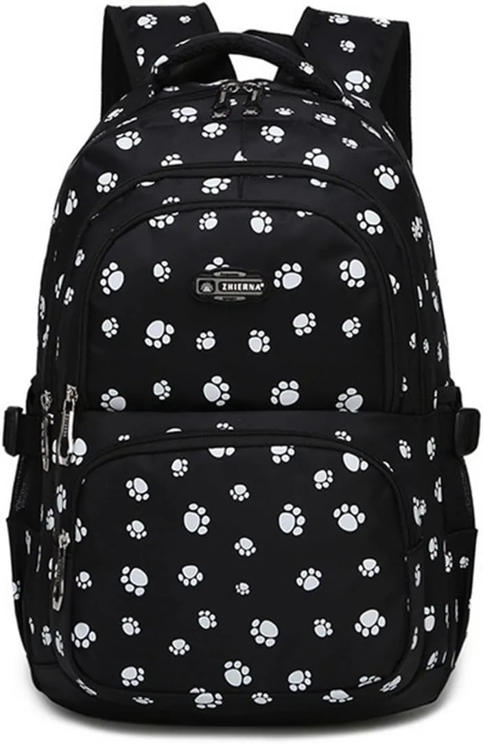 VIDOSCLA Dog Paw Girls Backpack Primary Book Bag School Bag for Boys