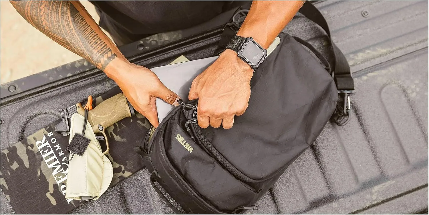 VIKTOS Upscale XL Midsize Concealed Carry Slingbag - Rugged Durable Weather-Resistant Shooting Range Gear for Tactical & Personal Defense, Nightfjall