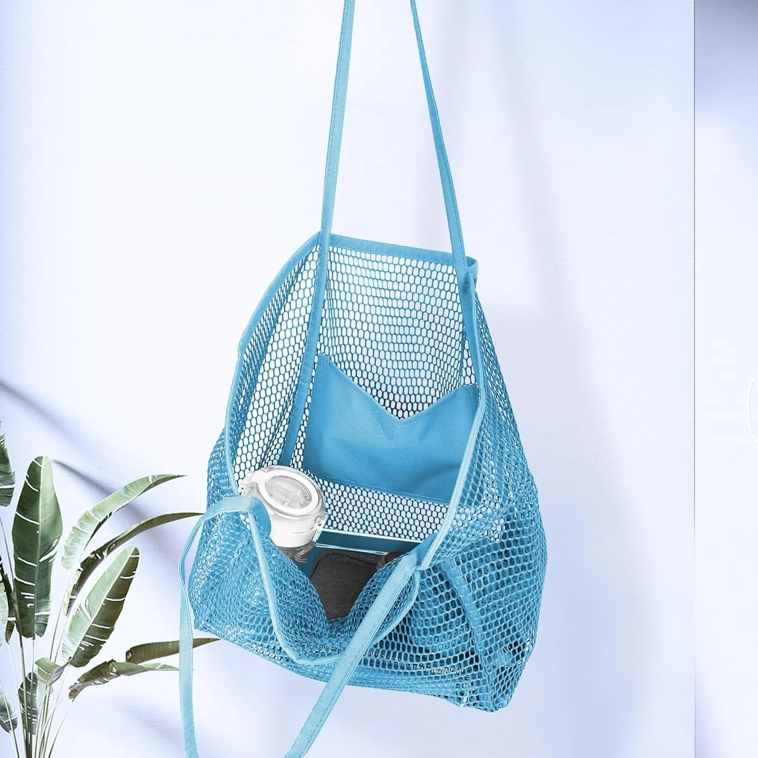 VKIOIP Women Mesh Tote Beach Bag,Shoulder Bag for Vacation，Picnic