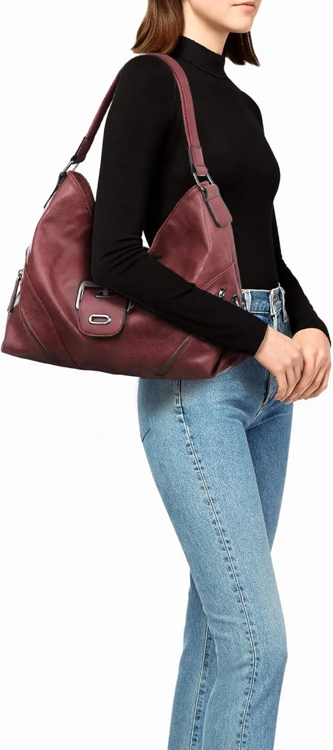 VONMAY Purses Handbags for Women Hobo Bags Large Satchel Tote Bags Ladies Shoulder Bag Buckle Design Purse