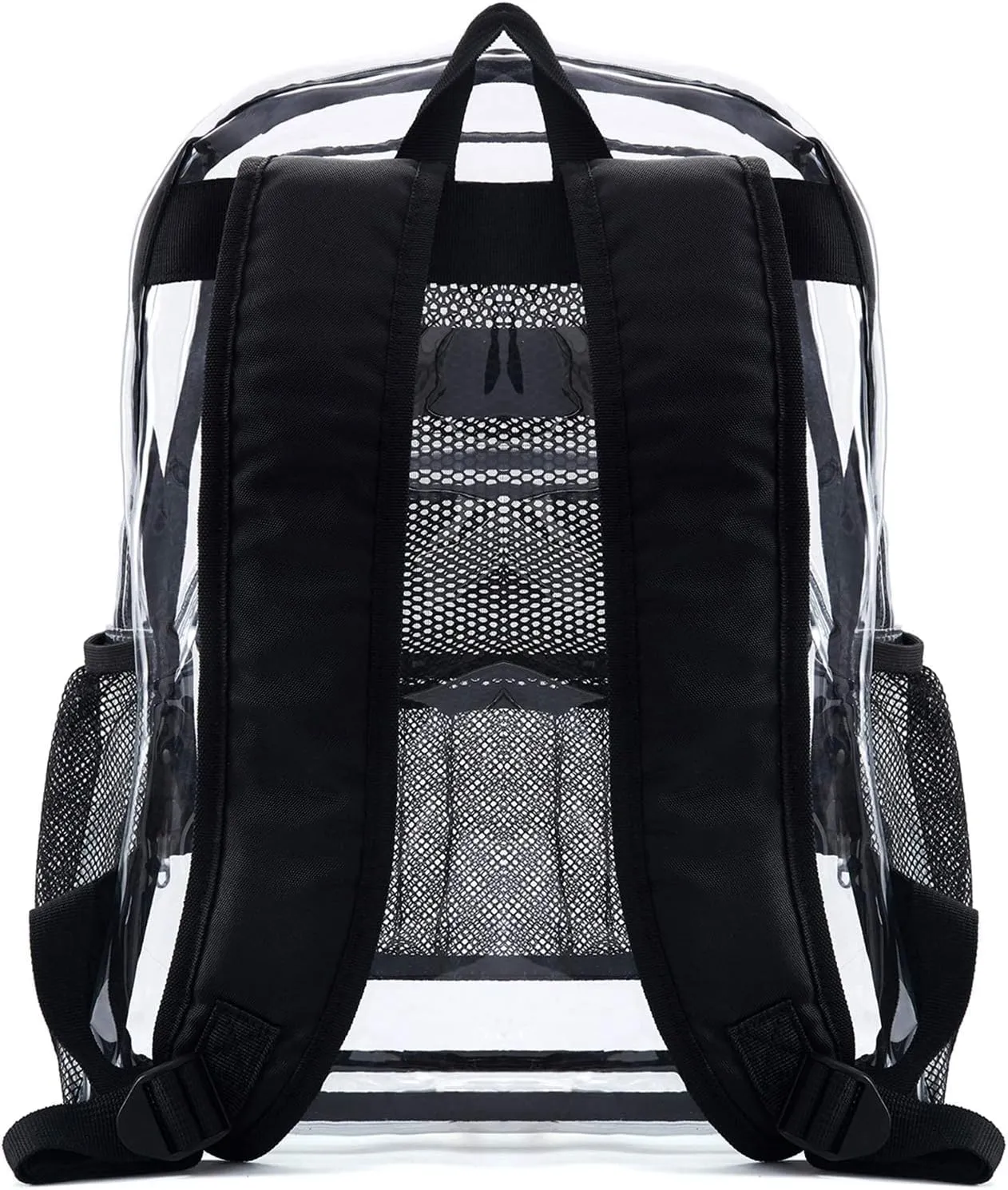 Vorspack Clear Backpack Heavy Duty PVC Transparent Backpack with Reinforced Strap for College Workplace