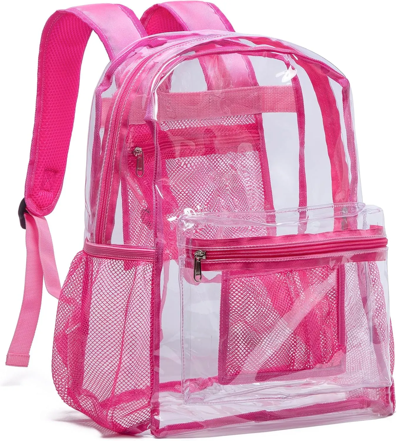 Vorspack Clear Backpack Heavy Duty PVC Transparent Backpack with Reinforced Strap for College Workplace