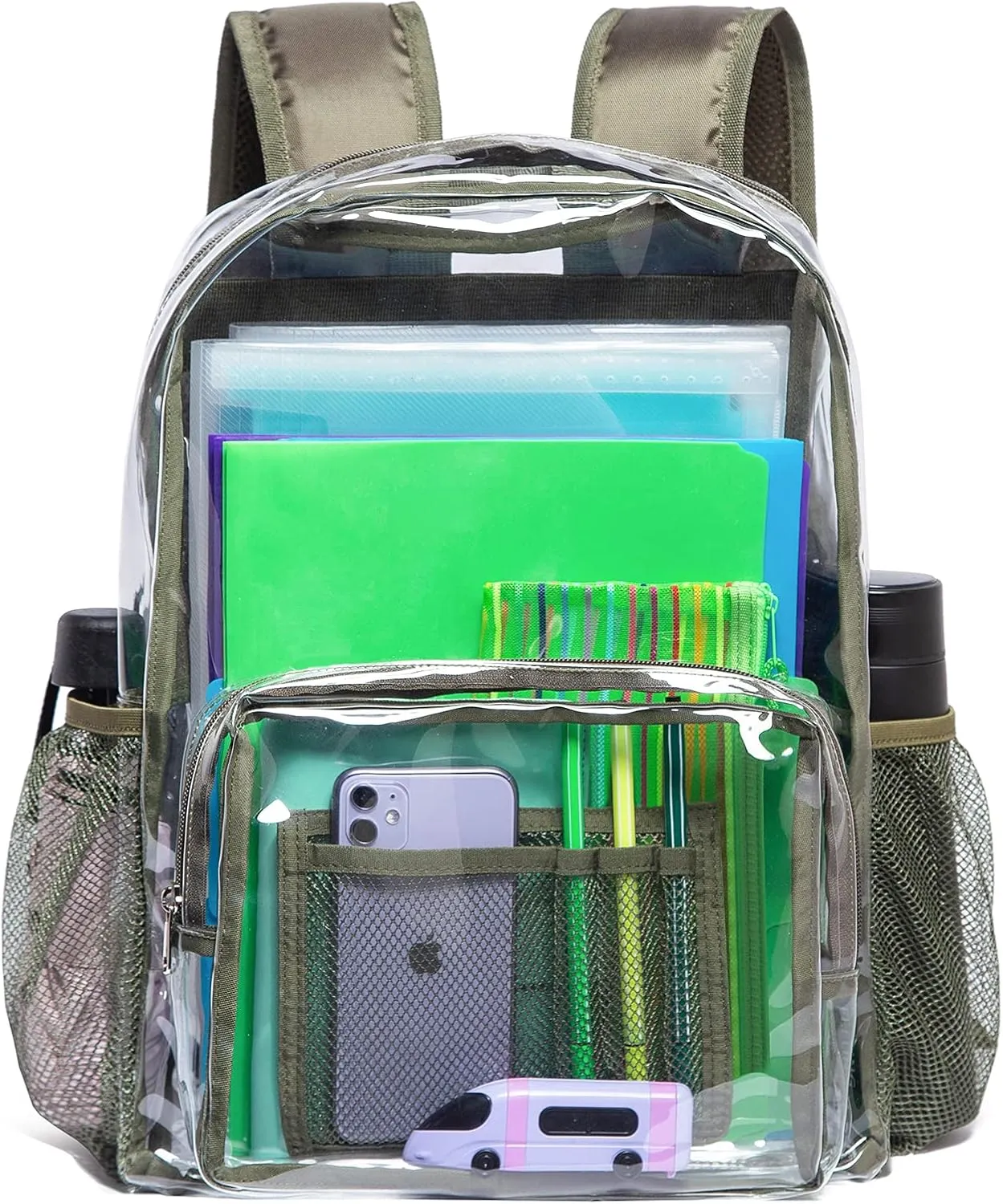 Vorspack Clear Backpack - Heavy Duty PVC Transparent See Through Backpack for College & Workplace