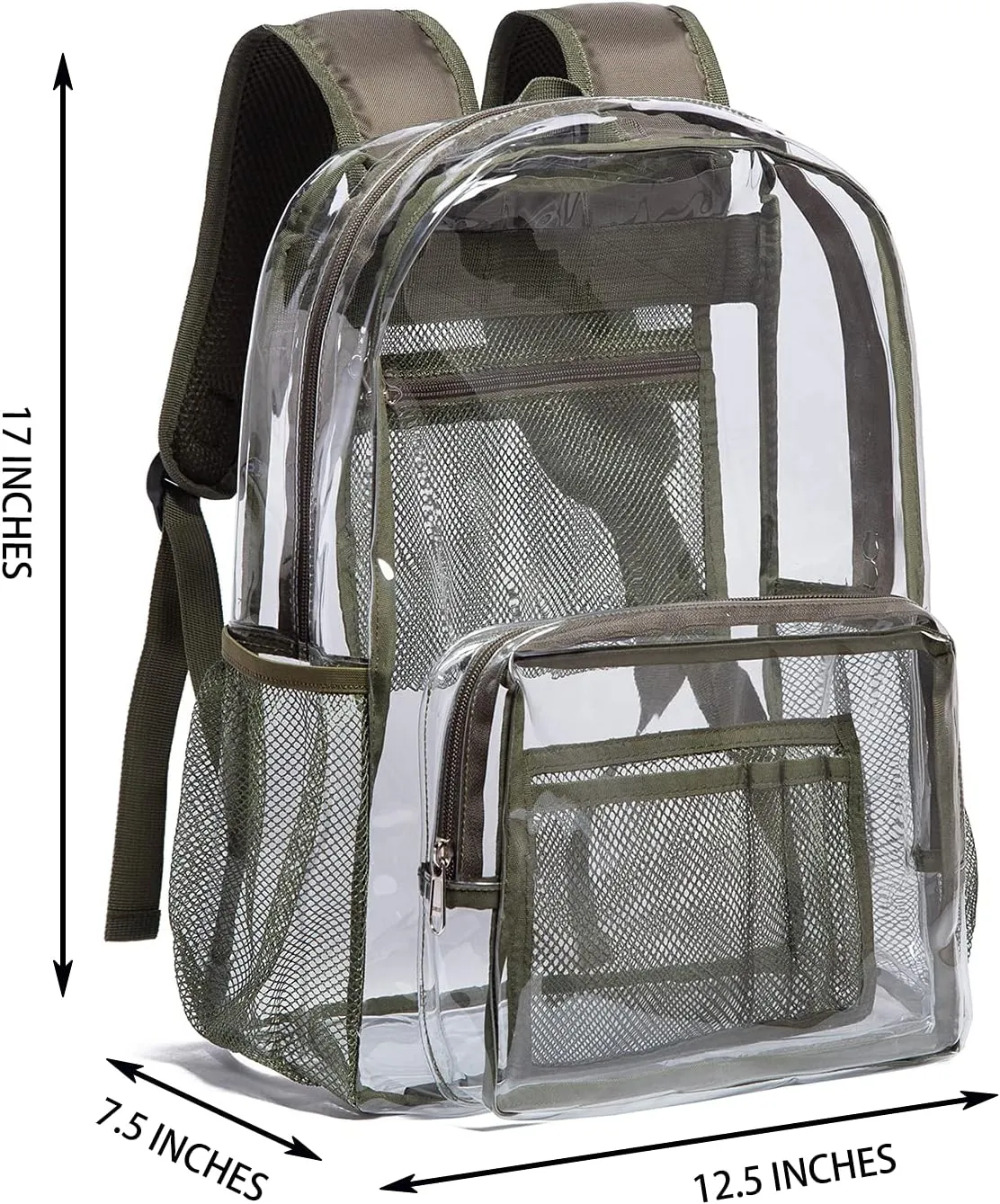 Vorspack Clear Backpack - Heavy Duty PVC Transparent See Through Backpack for College & Workplace