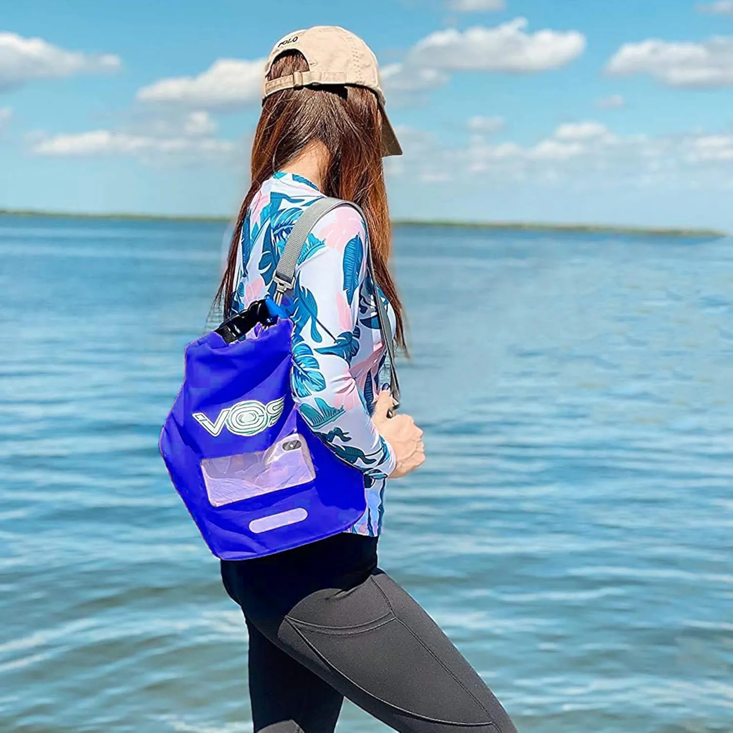 VOS Waterproof Premium Dry Bag – 5L | All-purpose Bag Lightweight Dry Storage Bag Backpack for Travel, Swimming, Boating, Kayaking, Camping, Beach (Blue)