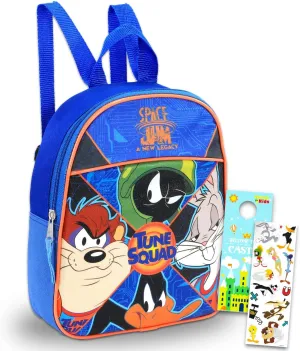 WARNER BROS PICTURES Space Jam Mini Backpack for Boys - Bundle with 11" Looney Tunes Small Backpack Plus Stickers, More | Space Jam Travel Bag for Kids Set