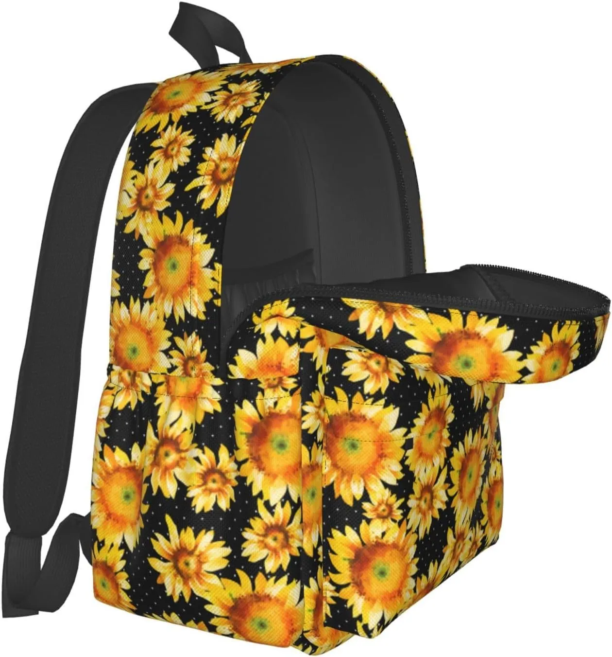 Watercolor Sunflowers Laptop Backpack Shoulder Bag Laptop Pack Travel Backpacks Commuter Back Pack Casual Daypack Bags With Side Pockets