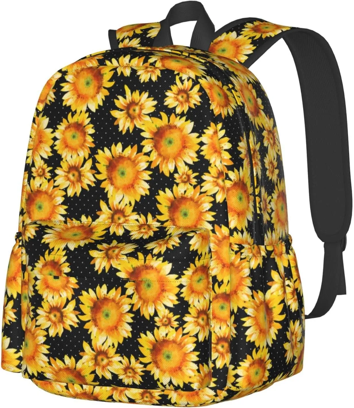 Watercolor Sunflowers Laptop Backpack Shoulder Bag Laptop Pack Travel Backpacks Commuter Back Pack Casual Daypack Bags With Side Pockets
