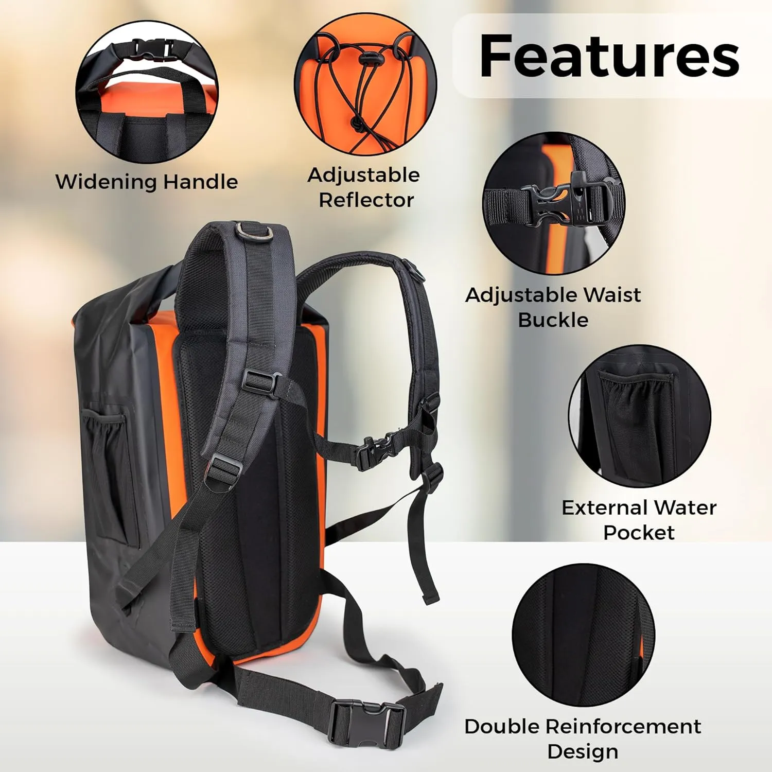 Waterproof Backpack –Dry Bag Backpack with Roll Top Closure – Hiking – Dry Sack for Kayaking (Green, 25 Liter)
