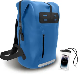 Waterproof Backpack，Heavy Duty Hiking Backpack，35/55/85L dry bag backpack waterproof for Men，Roll-Top Closure，for Kayaking, Travel, Hiking, Fishing, Camping, Motorcycles (blue, 55L)