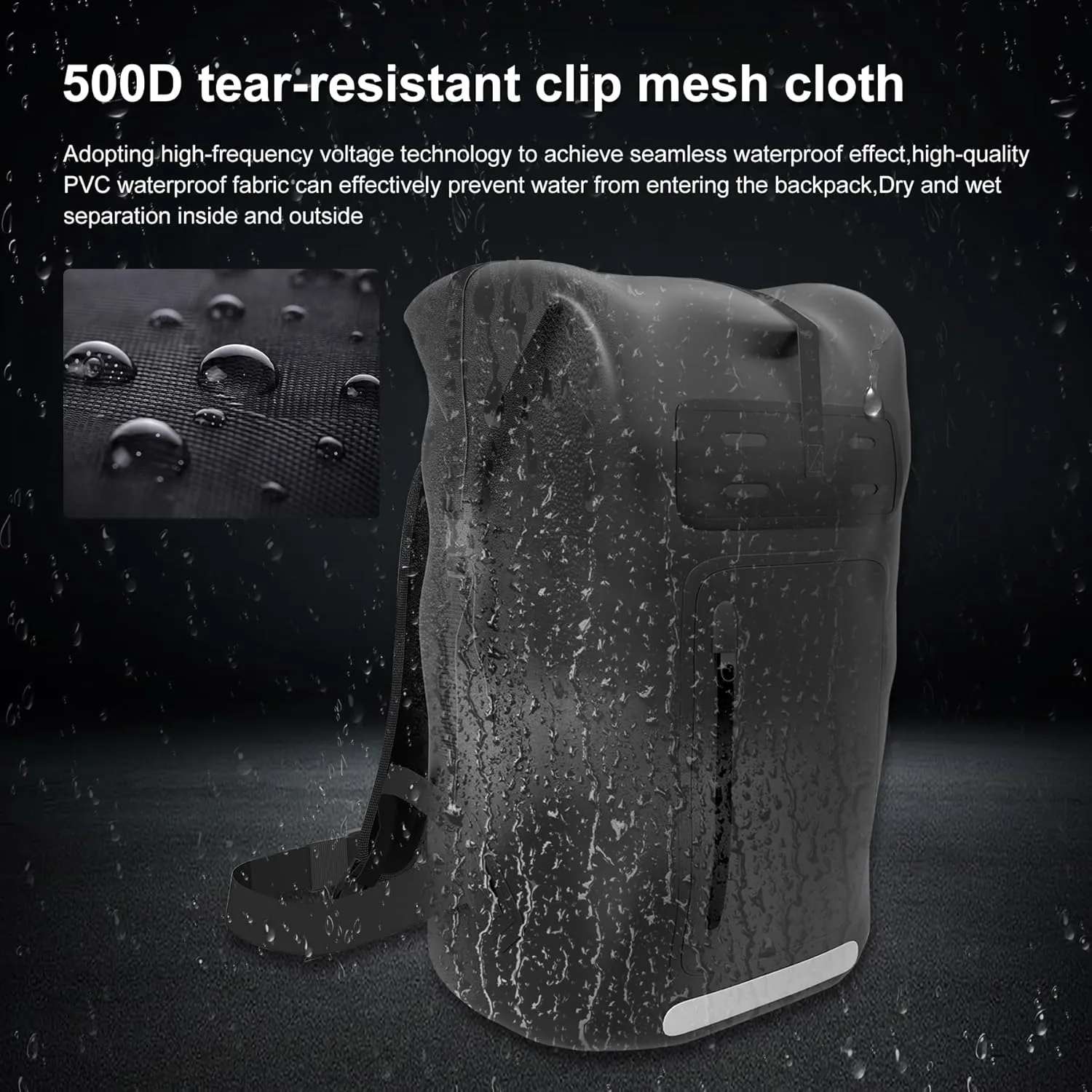 Waterproof Backpack，Heavy Duty Hiking Backpack，35/55/85L dry bag backpack waterproof for Men，Roll-Top Closure，for Kayaking, Travel, Hiking, Fishing, Camping, Motorcycles (grey, 55L)