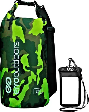 Waterproof Camo Dry Bag and Waterproof Phone Case for Kayaking, Fishing, Camping