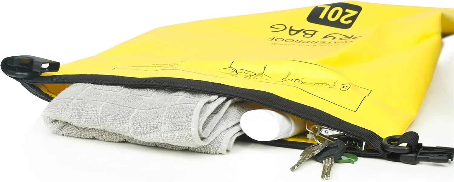 Waterproof Dry Bag Backpack 5L/10L/20L/30L/40L, Roll Top Floating Waterproof Storage Bags for Kayaking, Boating, Swimming, Hiking, Camping and Fishing