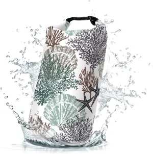 Waterproof Dry Bag,Roll Top Coastal Summer Beach Coral Starfish Waterproof Backpack 5L/10L/20L Floating and Lightweight Bags for Kayaking, Boating, Fishing, Swimming and Camping
