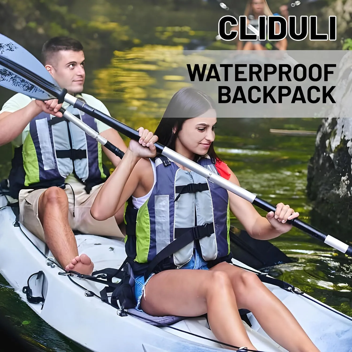 Waterproof Dry Bag,Roll Top Grey Camouflage American Flag Waterproof Backpack 5L/10L/20L Floating and Lightweight Bags for Kayaking, Boating, Fishing, Swimming and Camping with Waterproof Phone Case