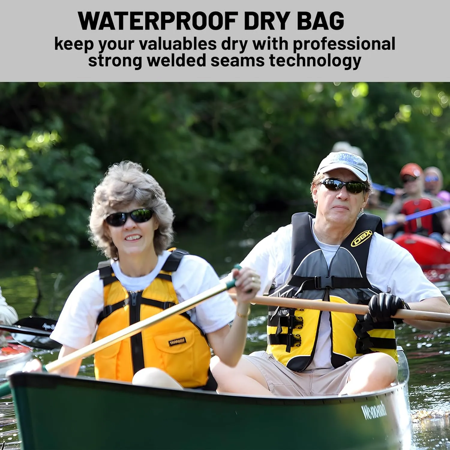 Waterproof Dry Bag,Roll Top Grey Camouflage American Flag Waterproof Backpack 5L/10L/20L Floating and Lightweight Bags for Kayaking, Boating, Fishing, Swimming and Camping with Waterproof Phone Case