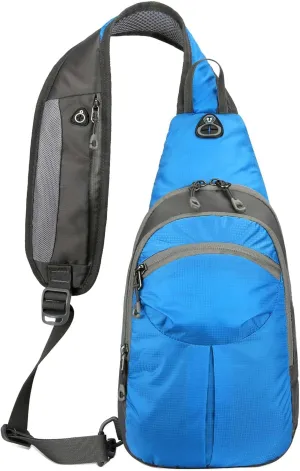 Waterproof Nylon Chest Sling Bag Crossbody Daypack for Men Women 5L Sport Outdoor Travel Hiking