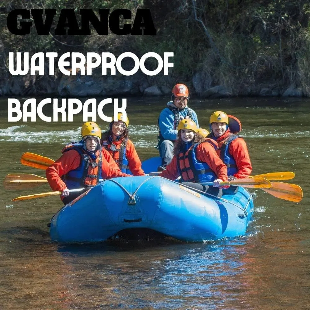 Waterproof Roll Top Kayak Backpack, Floating Outdoor Dry Sack Boating Sailing Canoeing Rafting Fishing Camping 35L Blue