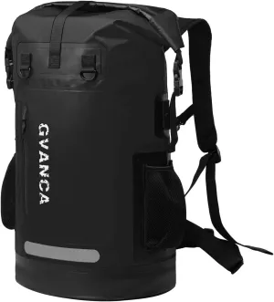 Waterproof Roll Top Kayak Dry Backpack, Floating Outdoor Dry Sack Boating Sailing Canoeing Rafting Fishing Camping 55L Black