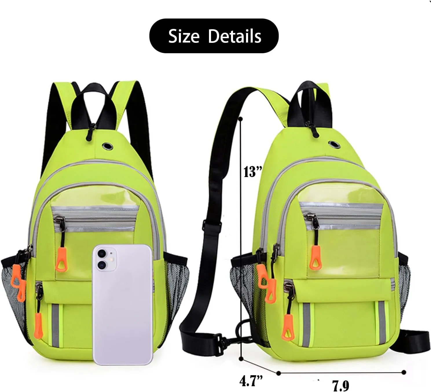 Waterproof Sling Backpack Crossbody Shoulder Bag for Women Men, Crossbody Bag Casual Daypack Travel Hiking Adjustable Chest Bag