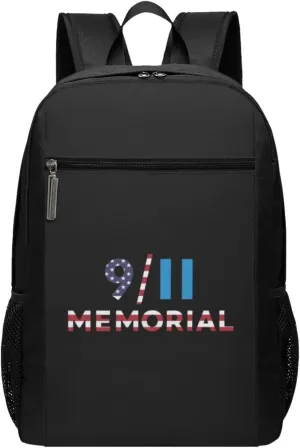 We Will Never Forget 911 Memorial Travel Laptop Backpack, Business Anti Theft Slim Sturdy Laptops Backpacks, College Computer Bag Gift for Men & Women Fits 17 Inch Notebook,Black