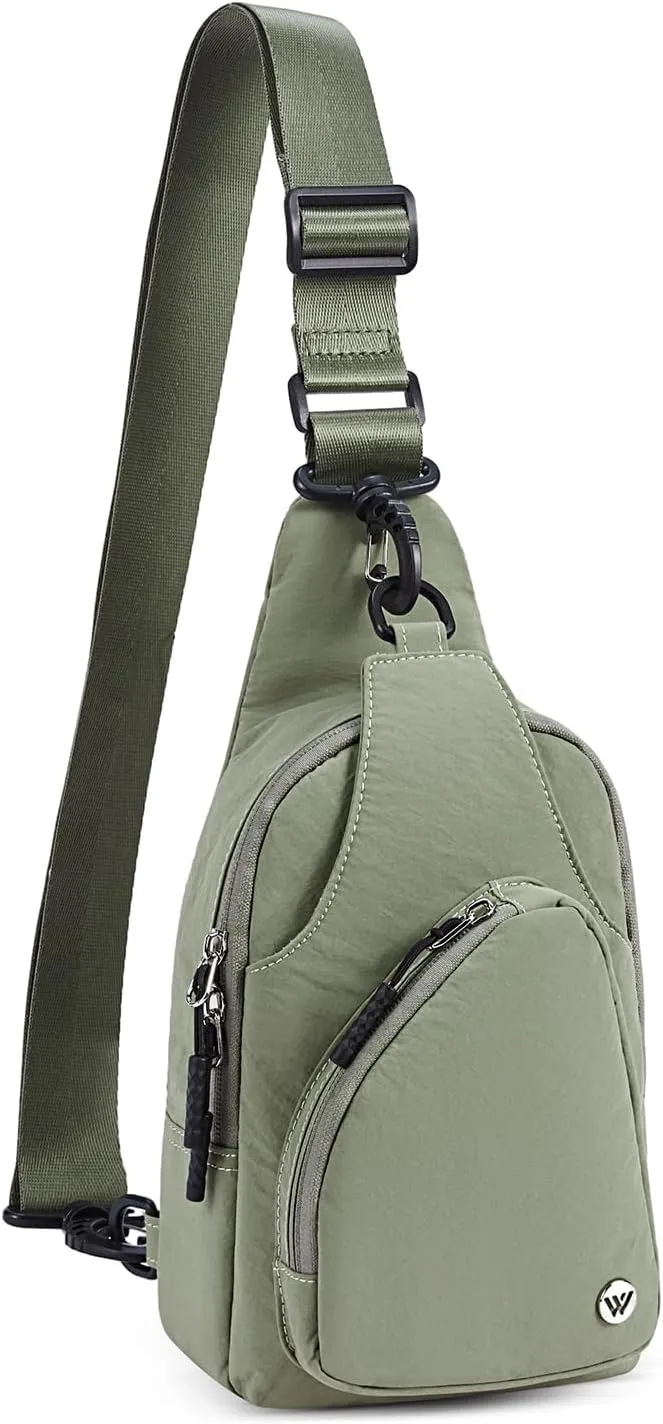 WESTBRONCO Small Sling Bag for Women Nylon Crossbody Sling Backpck Lightweight for Travel Casual Daily