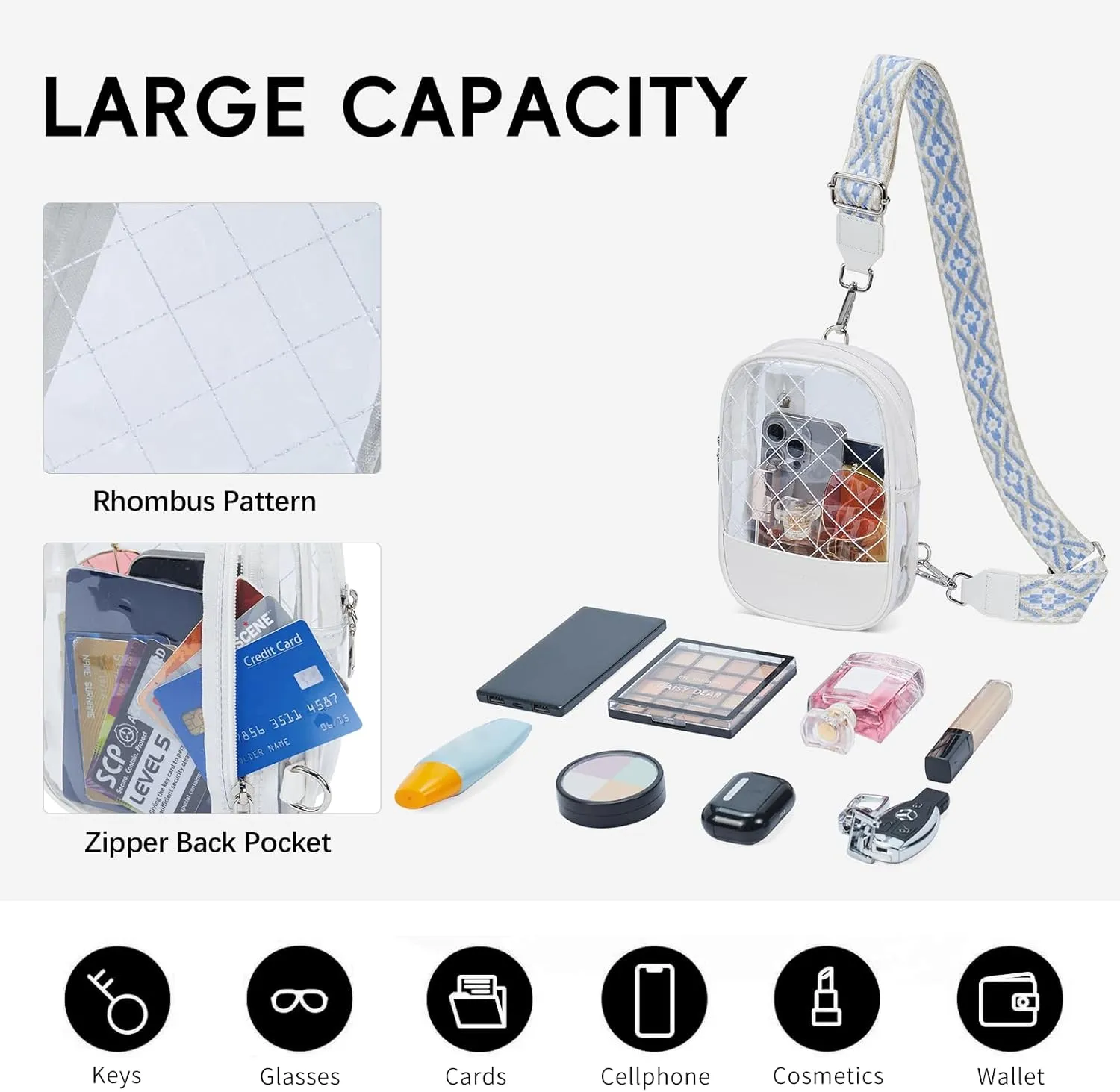 WESTBRONCO Small Sling Bag for Women Nylon Crossbody Sling Backpck Lightweight for Travel Casual Daily