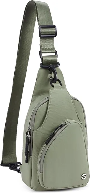 WESTBRONCO Small Sling Bag for Women Nylon Crossbody Sling Backpck Lightweight for Travel Casual Daily