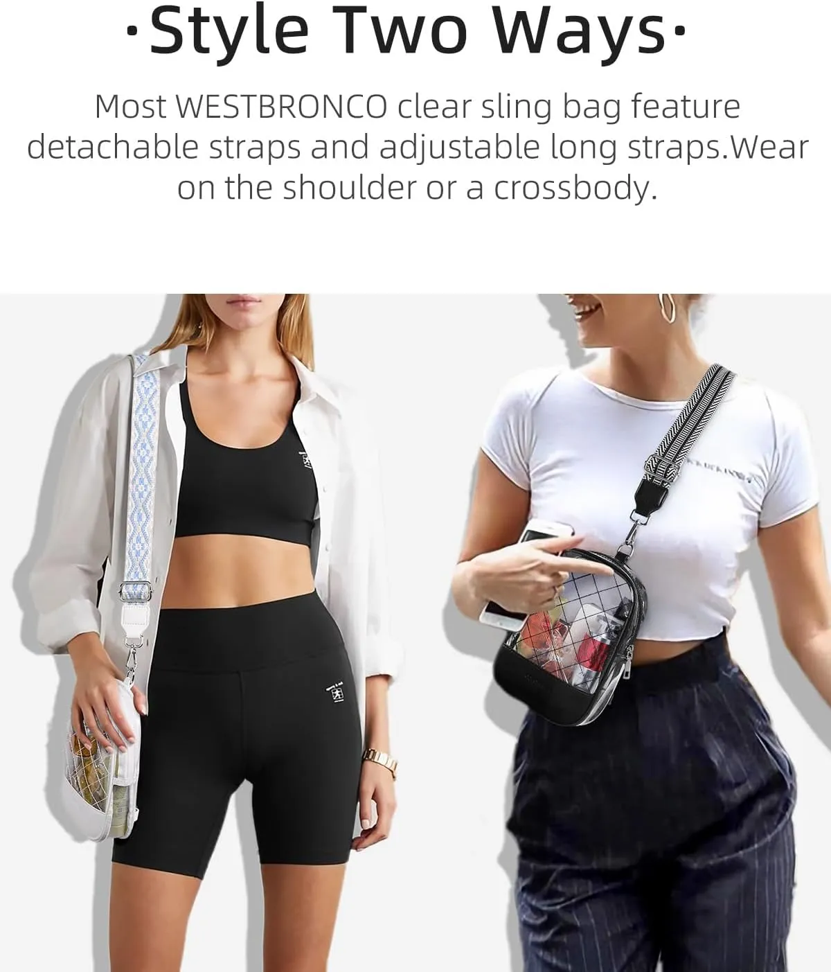 WESTBRONCO Small Sling Bag for Women Nylon Crossbody Sling Backpck Lightweight for Travel Casual Daily
