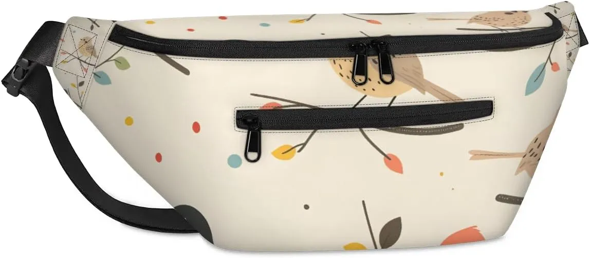 Wetland Birds Crossbody Sling Bags Multipurpose Sling Backpack Shoulder Bag For Men Women Lightweight Travel Backpack Waist Bag Fanny Packs Purses Handbags Chest Bag