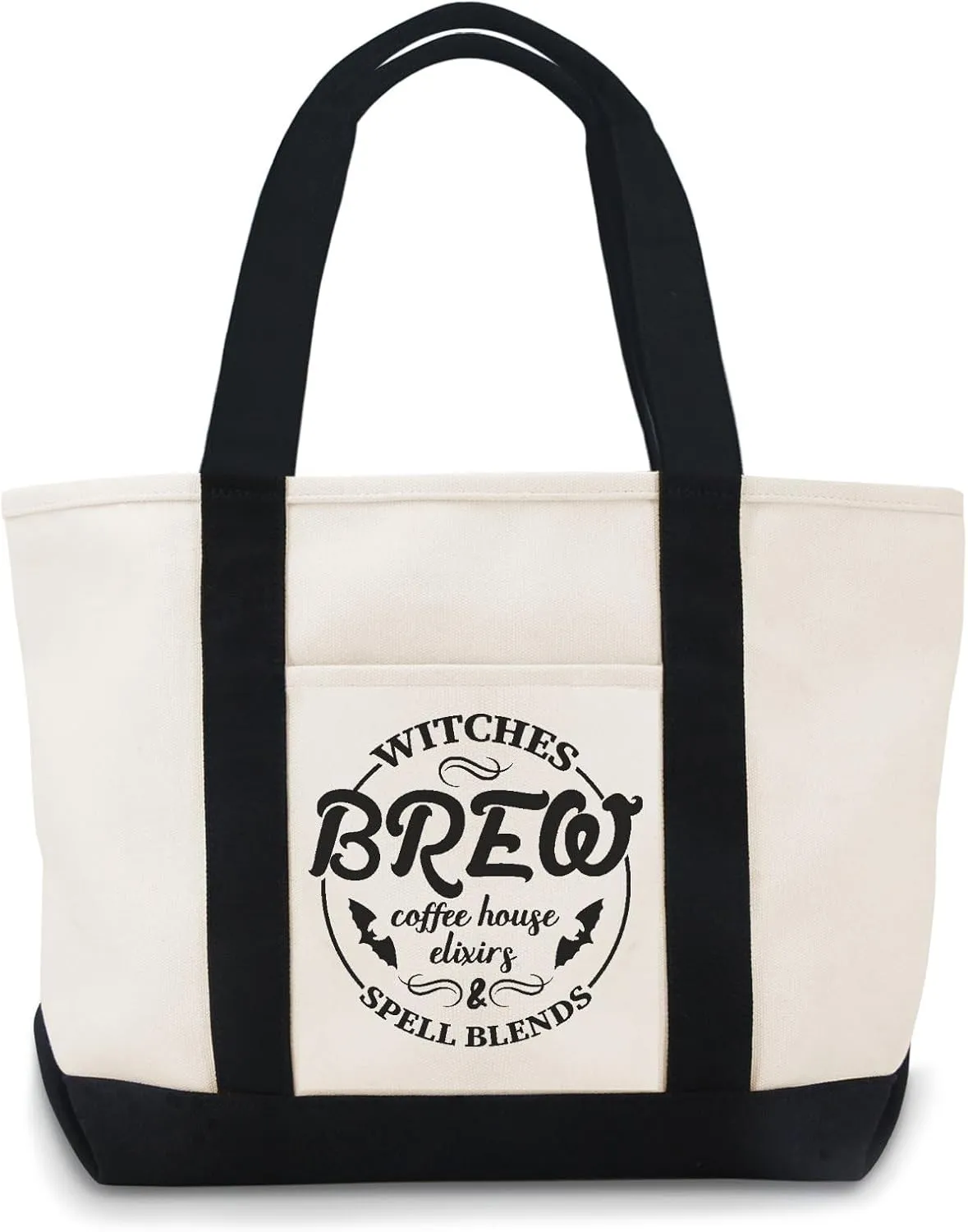 Witches Brew Coffee House Elixirs Spell Blends Canvas Tote Bag Tote Bag Canvas Lightweight Reusable Grocery Shopping Cloth Bags