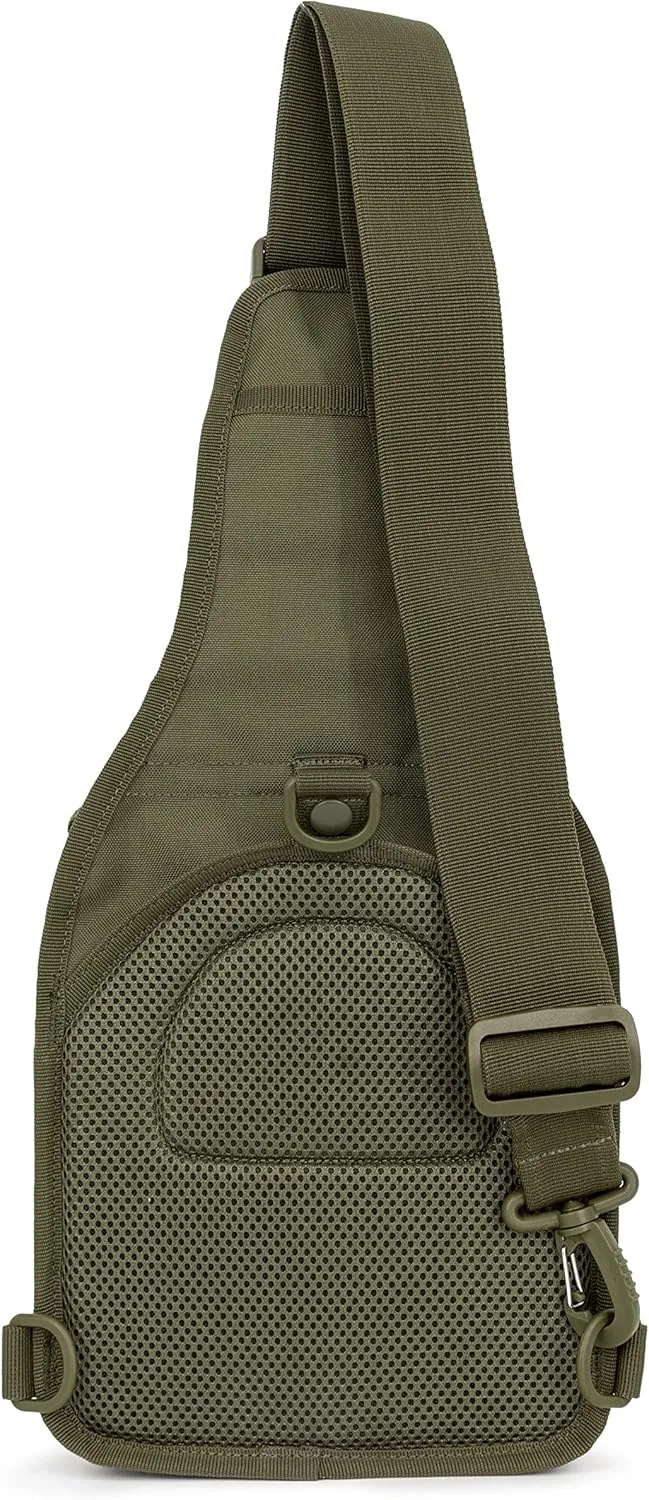 WOLF TACTICAL Compact EDC Sling Bag - Concealed Carry Shoulder Bag for Range, Travel, Hiking, Outdoor Sports