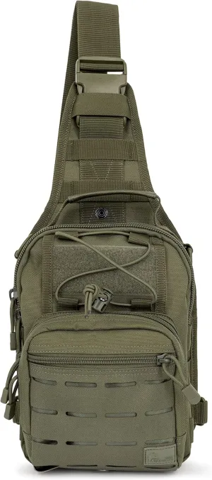 WOLF TACTICAL Compact EDC Sling Bag - Concealed Carry Shoulder Bag for Range, Travel, Hiking, Outdoor Sports