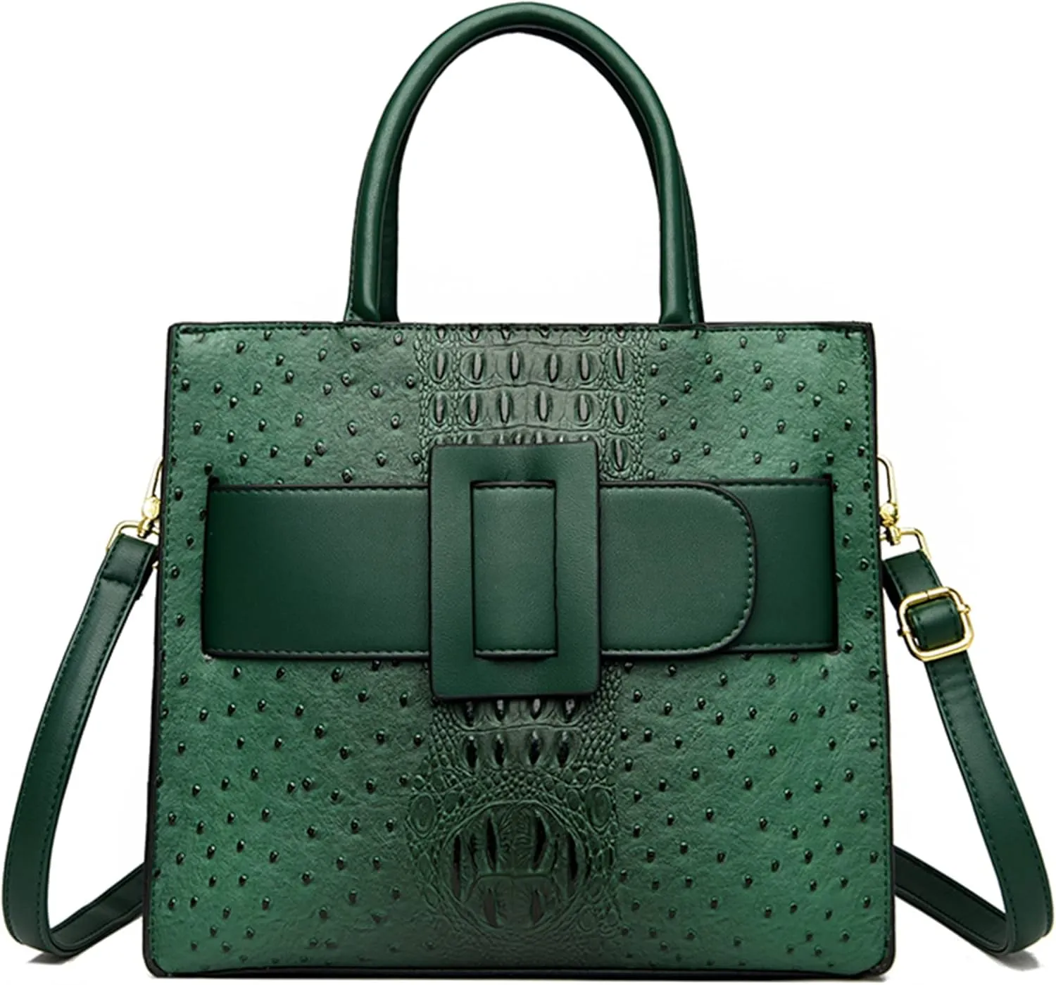 Women Alligator Handbags Women Large Capacity Top-Handle Tote Leather Shoulder Crossbody Bag